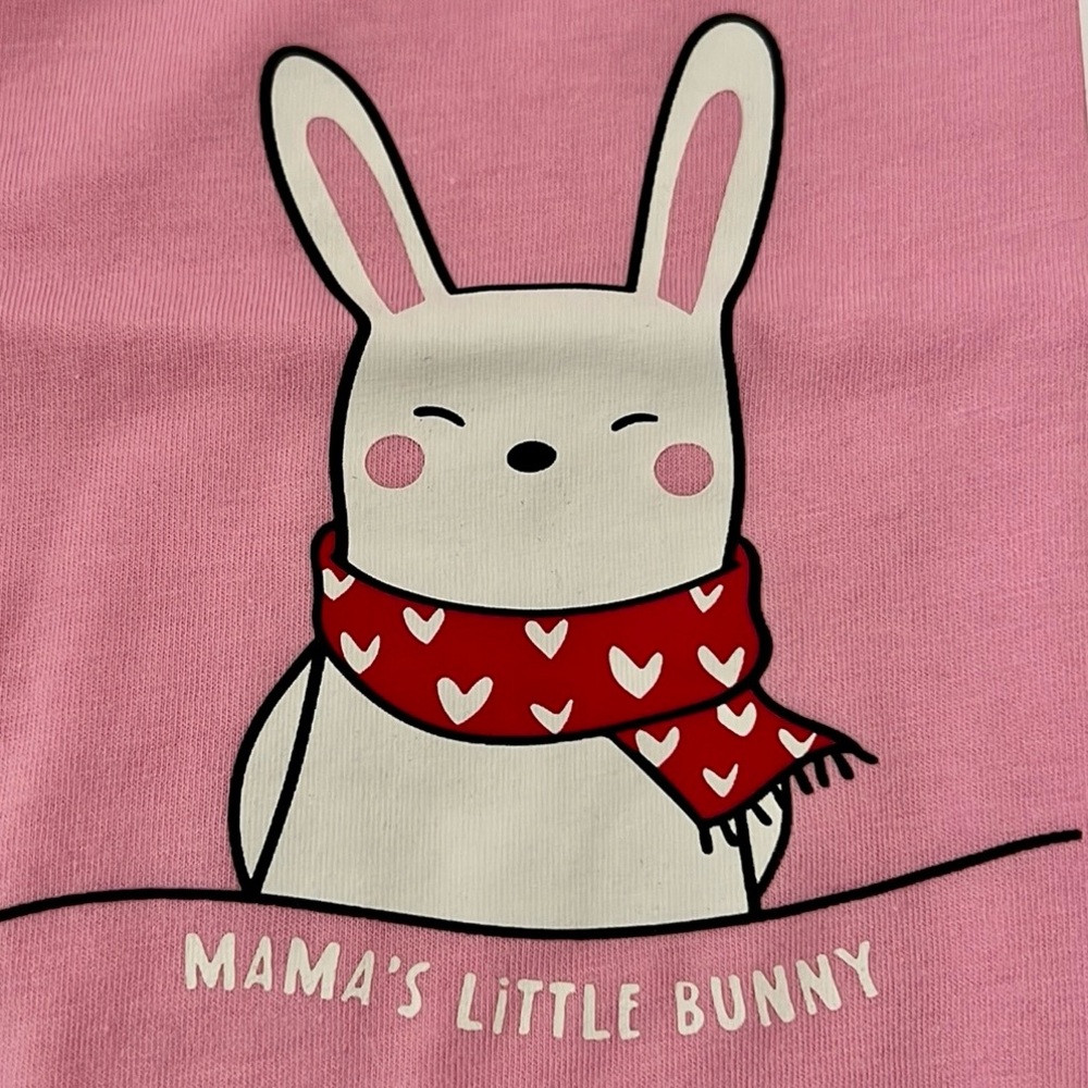 New / Pink With White Bunny Bodysuit (Onesie) - Picture 6 of 6